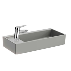 VitrA ArchiPlan Dar Soldan Armatürlü Lavabo 60 cm, Mat Taş Gri