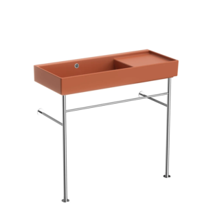 VitrA ArchiPlan Metal Ayaklı Dar Lavabo Mar Terra Rosa, 90 cm