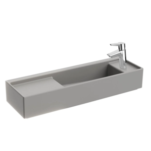 VitrA ArchiPlan Sağdan Armatürlü Dar Lavabo 90 cm, Mat Taş Gri