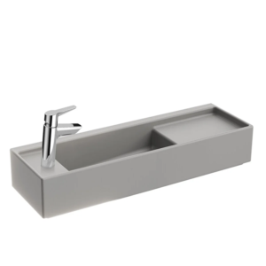 VitrA ArchiPlan Soltan Armatürlü Dar Lavabo 90 cm, Mat Taş Gri