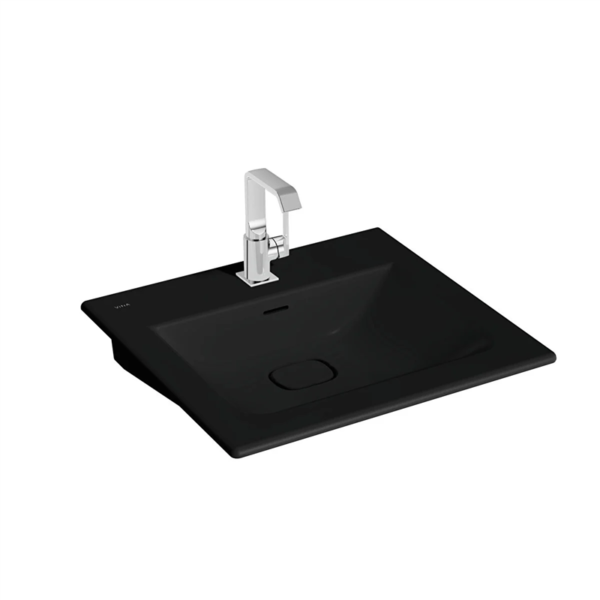 VitrA Metropole Mat Siyah Etajerli Lavabo, 60 cm